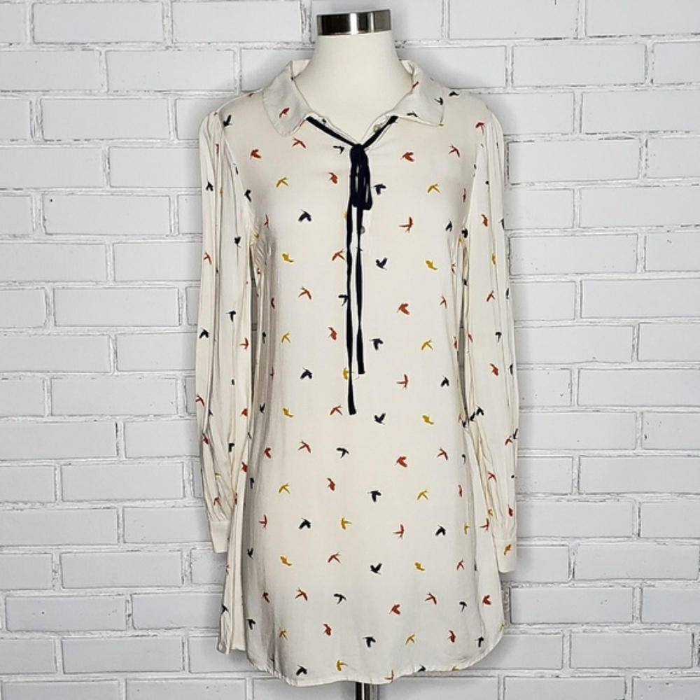 [Living Doll] Cream Colored Bird Tunic